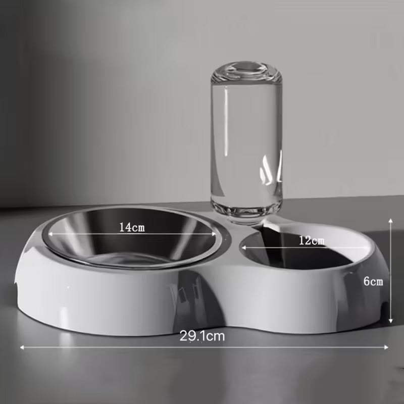 Automatic Dual-Use Pet Water & Food Dispenser Bowl