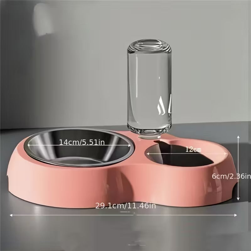 Automatic Dual-Use Pet Water & Food Dispenser Bowl