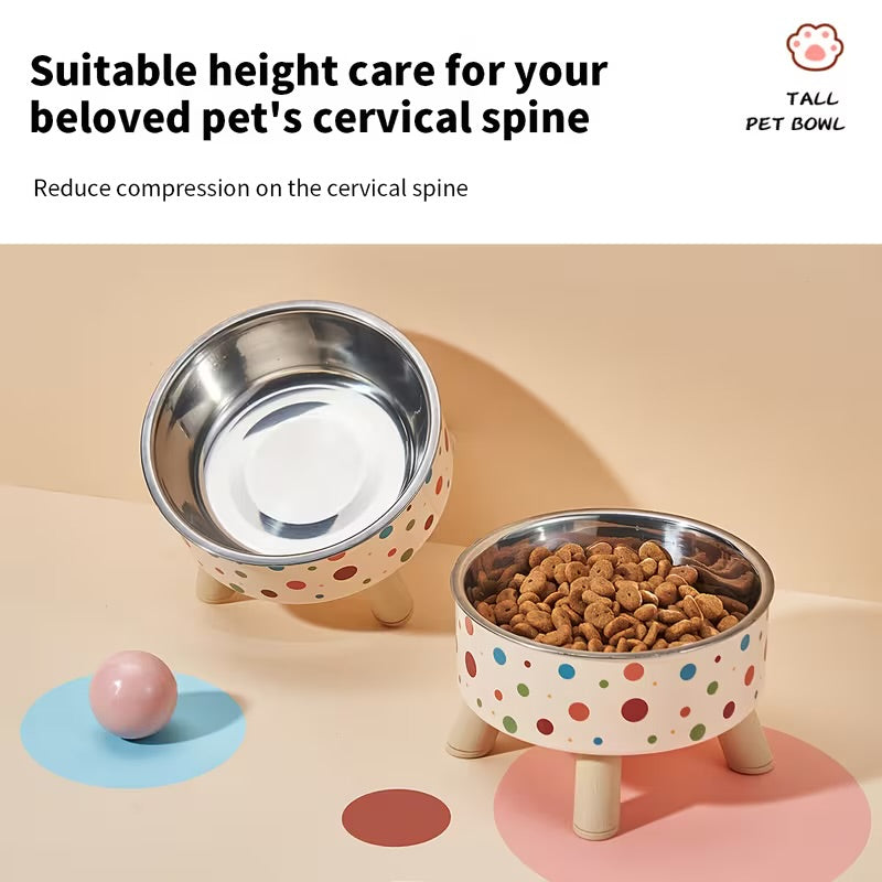 Colorful Polka Dot Pet Bowls